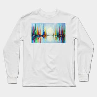 Bright sails at the pier Long Sleeve T-Shirt